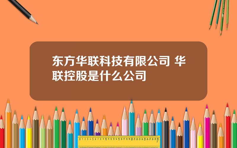 东方华联科技有限公司 华联控股是什么公司